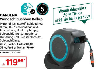 Lagerhaus GARDENA Wandschlauchbox Rollup Angebot