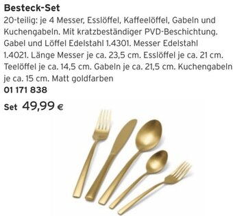 Tchibo Eduscho Besteck-Set 20-teilig Angebot