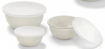 Tchibo Eduscho Emaille-Servier-und-Zubereitungsschüssel mit Deckel Angebot