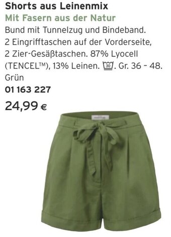 Tchibo Eduscho Shorts aus Leinenmix Mit Fasern aus der Natur Angebot