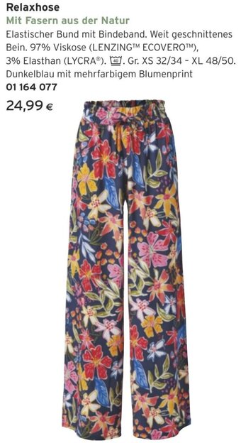 Tchibo Eduscho Relaxhose Mit Fasern aus der Natur Angebot