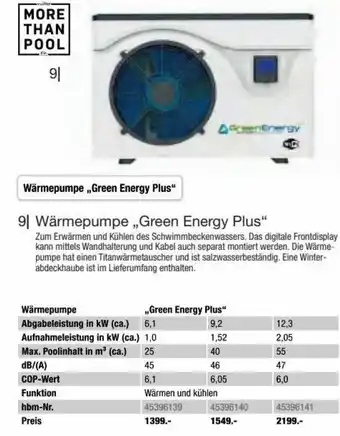 Hagebau Wärmepumpe „Green Energy Plus" Angebot