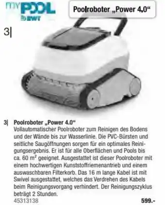 Hagebau Poolroboter ,,Power 4.0" Angebot