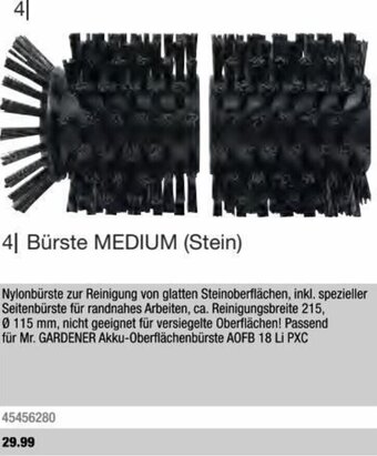 Hagebau 4 Bürste MEDIUM (Stein) Angebot