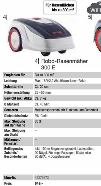 Hagebau Robo-Rasenmäher 300 E Angebot