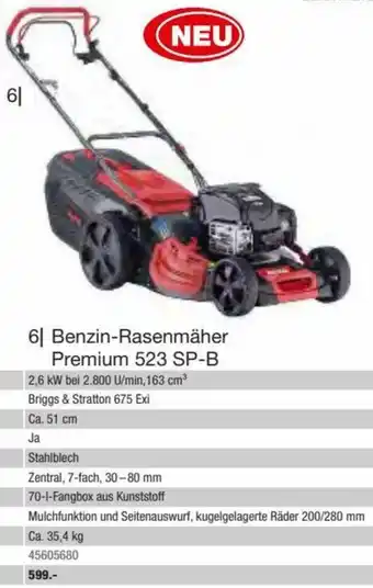 Hagebau AL-KO Benzin-Rasenmäher Premium 523 SP-B Angebot