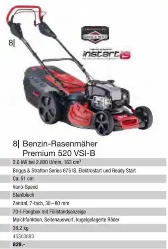 Hagebau Benzin-Rasenmäher Premium 520 VSI-B Angebot