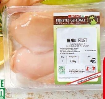 Spar Feinstes geflügel hendlfilet Angebot