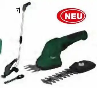 Hagebau Akku-Gras- und Strauchscheren-Set AGS 72-2 7,2V/2,0 Ah Lithium-Ionen-Akku, max. Laufleistung 80 Min. Grasmesser ca. 9 cm Angebot