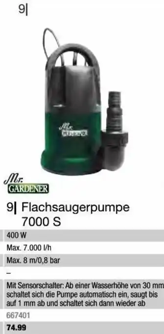 Hagebau Mr. Gardener Flachsaugerpumpe 7000 S Angebot