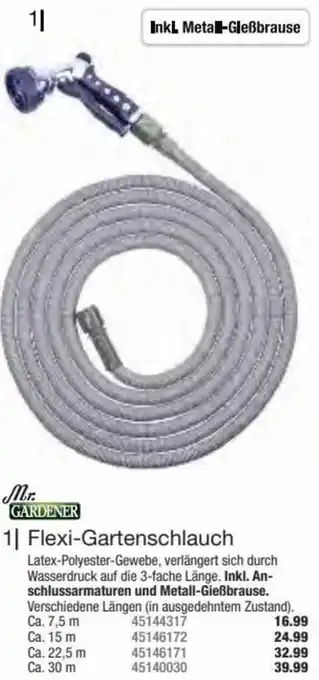 Hagebau Mr. GARDENER Flexi-Gartenschlauch Ca. 7,5 m Angebot