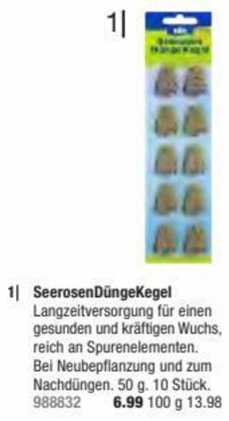 Hagebau SeerosenDüngeKegel  10 Stück. Angebot