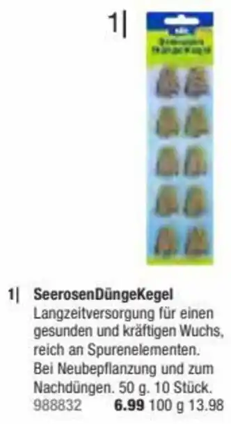 Hagebau SeerosenDüngeKegel 10 Stück. Angebot