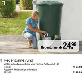 Hagebau Regentonne rund Angebot