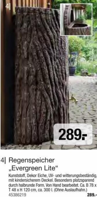 Hagebau Regenspeicher ,,Evergreen Lite" Angebot