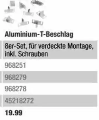 Hagebau Aluminium-T-Beschlag Angebot