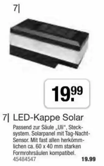 Hagebau LED-Kappe Solar Angebot