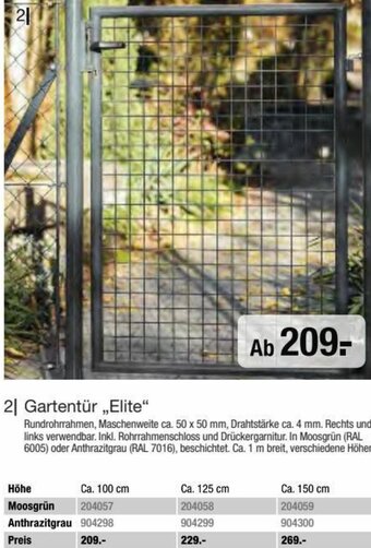 Hagebau Gartentür ,,Elite“ Angebot