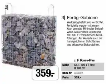 Hagebau Fertig-Gabione z. B. Donau-Blau Angebot