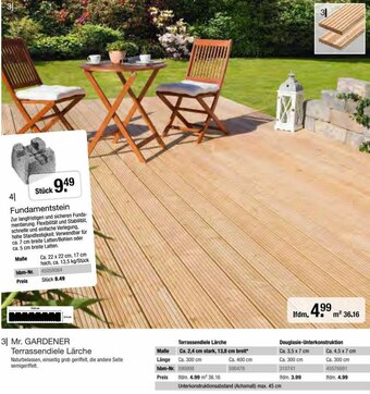 Hagebau Mr. GARDENER Terrassendiele Lärche Angebot