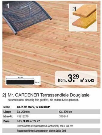 Hagebau Mr. GARDENER Terrassendiele Douglasie Angebot