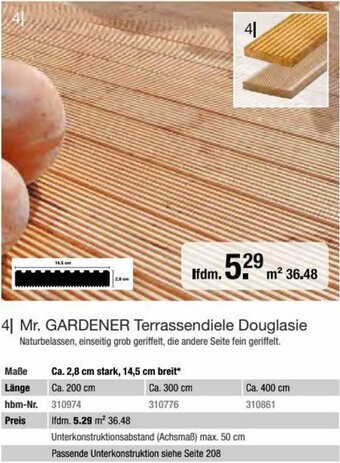 Hagebau Mr. GARDENER Terrassendiele Douglasie Angebot