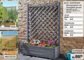 Hagebau Mr. GARDENER Blumenkasten mit Rankgitter gerade Angebot