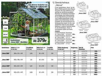 Hagebau Gewächshaus ,,Venus" Angebot