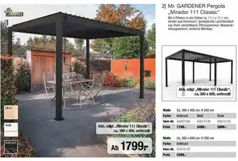 Hagebau 2] Mr. GARDENER Pergola ,,Mirador 111 Classic" Angebot