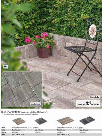 Hagebau Mr. GARDENER Terrassenplatte ,,Rabanos" Angebot