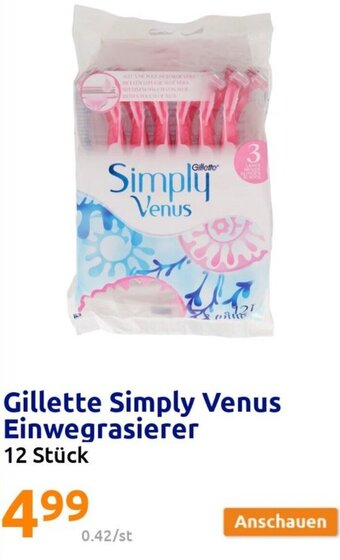 Action Gillette Simply Venus Einwegrasierer 12 Stück Angebot