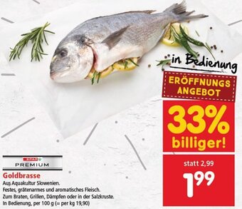 Interspar Goldbrasse in Bedienung, per 100 g Angebot