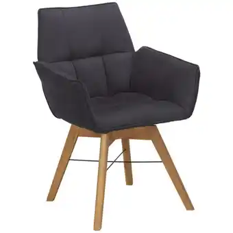 XXXLutz Armlehnstuhl in holz, textil schwarz, eichefarben Angebot