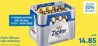 T&G Zipfer Märzen oder Kellerbier 20x0.51, exkl. Pfand Angebot
