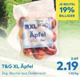 T&G T&G XL Äpfel 2kg, Beutel aus Österreich Angebot