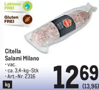 Metro Citella Salami Milano - ca. 3,4-kg-Stk •Art.-Nr. 2316 Angebot