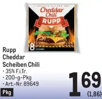 Metro Rupp Cheddar Scheiben Chili - 200-g-Pkg Angebot