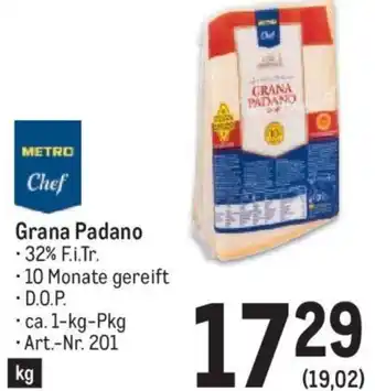 Metro Grana Padano • ca. 1-kg-Pkg Art.-Nr. 201 Angebot