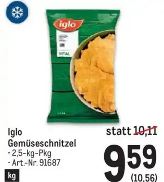 Metro Iglo Gemüseschnitzel -2,5-kg-Pkg Art.-Nr. 91687 Angebot