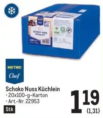 Metro Schoko Nuss Küchlein - 20x100-g-Karton Angebot