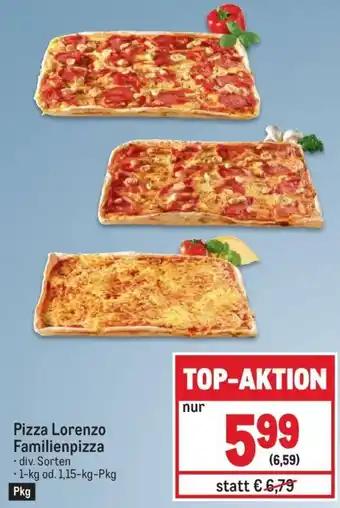 Metro Pizza Lorenzo Familienpizza • 1-kg od. 1,15-kg-Pkg Angebot