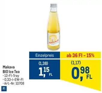 Metro Makava BIO Ice Tea - 12-Fl-Tray -0,33-1-EW-FI Angebot