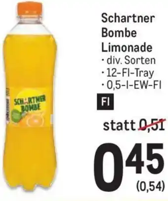 Metro Schartner Bombe Limonade • div. Sorten - 12-Fl-Tray Angebot