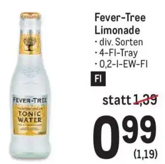 Metro Fever-Tree Limonade • div. Sorten • 4-Fl-Tray -0,2-1-EW-FI Angebot