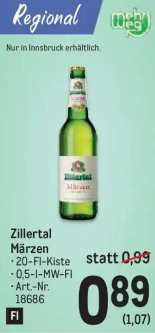 Metro Zillertal Märzen 20-FI-Kiste Angebot