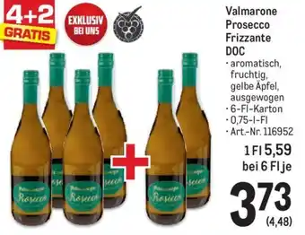 Metro Valmarone Prosecco Frizzante DOC 0,75-l-Fl Angebot