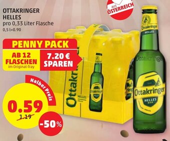 PENNY Ottakringer HELLES pro 0,33 Liter Flasche Angebot
