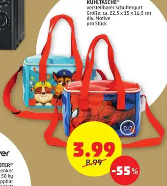 PENNY KÜHLTASCHE* verstellbarer Schultergurt Größe: ca. 22,5 x 15 x 16,5 cm Angebot