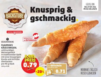 PENNY BÄCKERKRÖNUNG FLAUMIGES KÄSESTANGERL Angebot