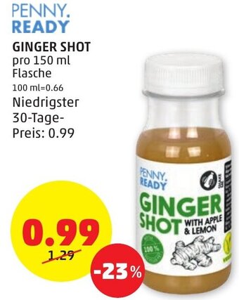 PENNY PENNY. READY GINGER SHOT pro 150 ml Flasche Angebot